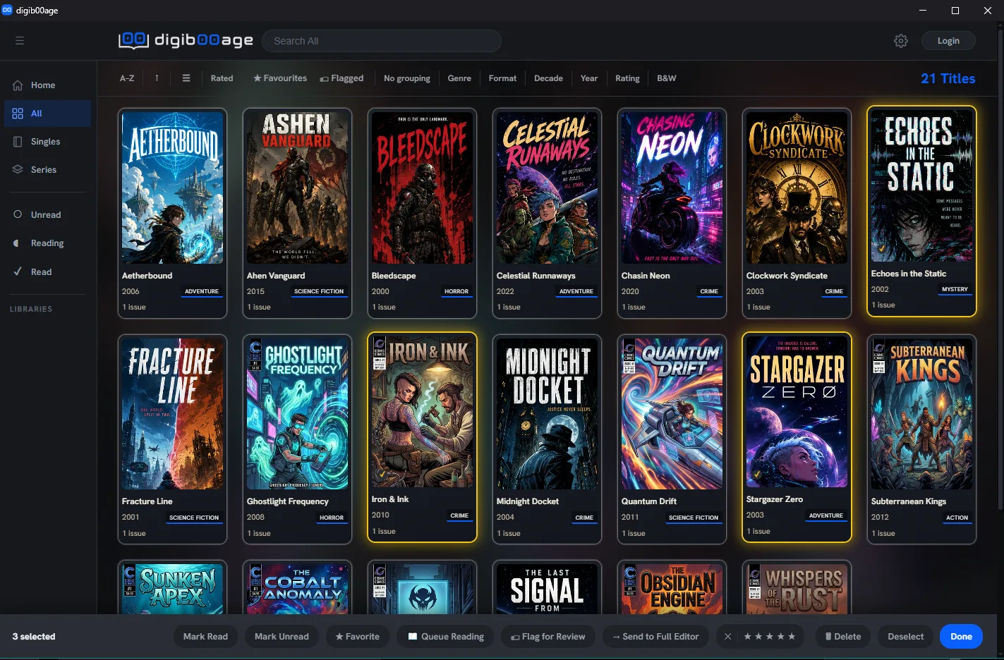 Batch select titles
